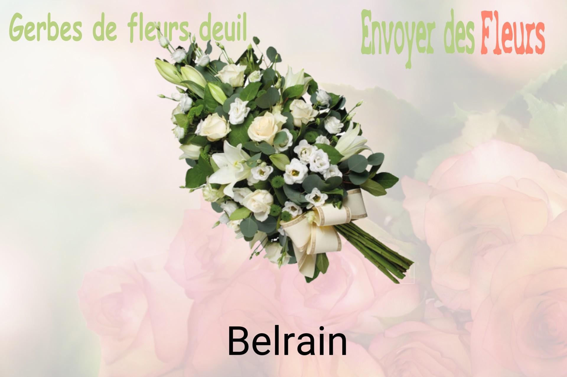 Gerbe de fleurs de deuil livrée à Belrain